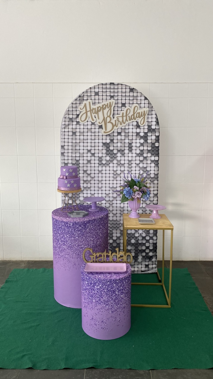 Feminino Prata E Lilás - AC Festas Pegue e Monte