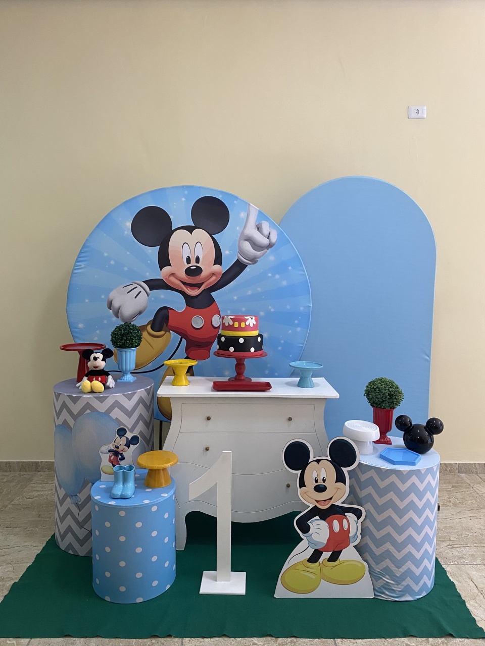 Mickey Azul- Diamante - AC Festas Pegue e Monte