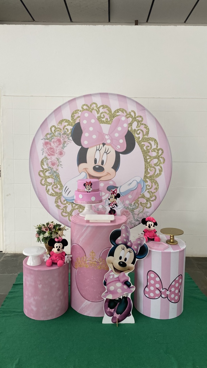 Minnie Rosa- Bronze - AC Festas Pegue e Monte