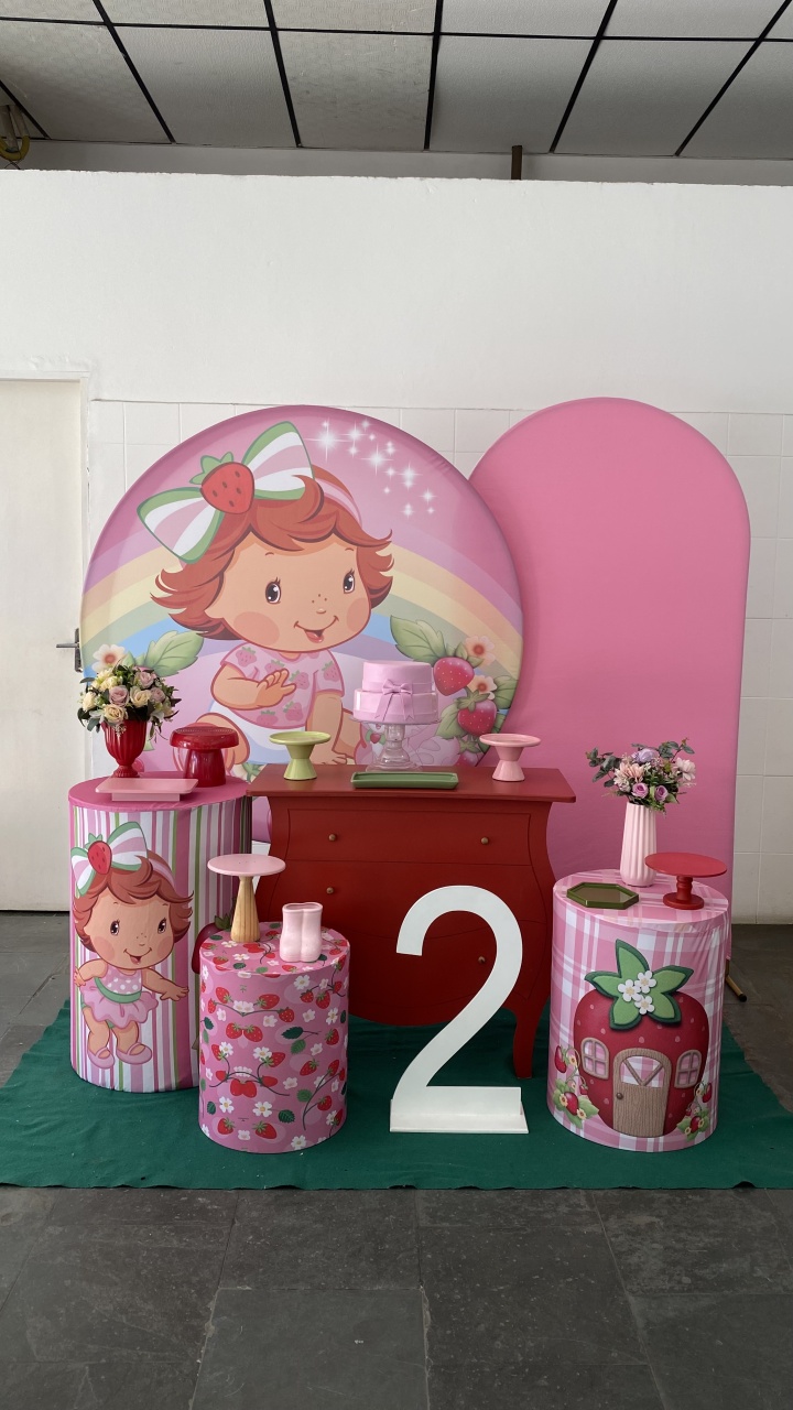 Moranguinho Baby- Diamante Rosa - AC Festas Pegue e Monte