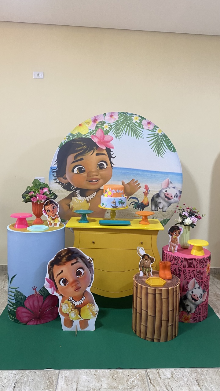 Moana Baby- Ouro - AC Festas Pegue e Monte