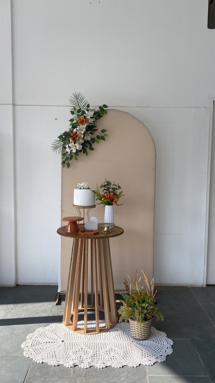 Noivado- Romano Terracota Minimalista - AC Festas Pegue e Monte