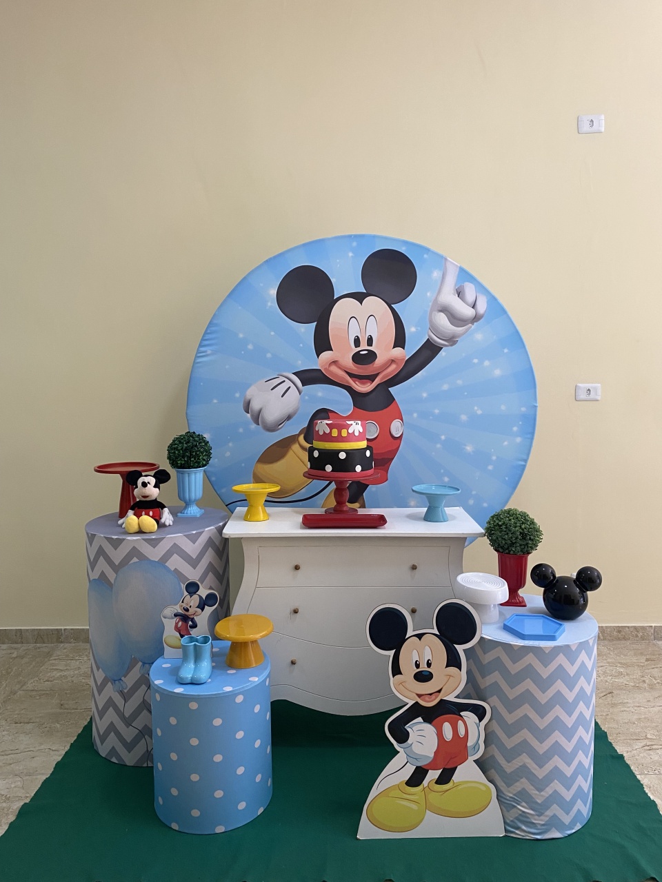 Mickey Azul- Ouro - AC Festas Pegue e Monte