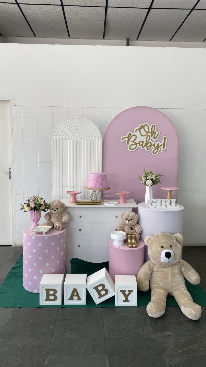 Oh Baby- Romano Rosa E Branco - AC Festas Pegue e Monte