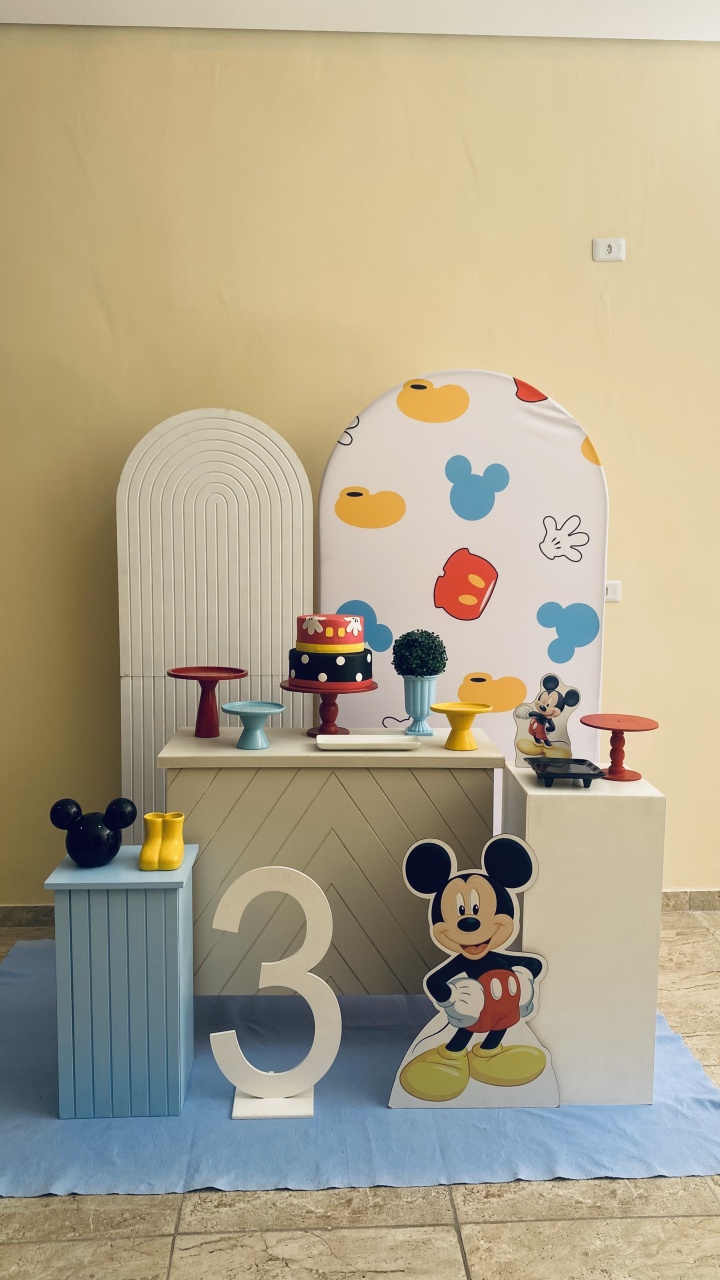 Mickey Azul- Romano - AC Festas Pegue e Monte