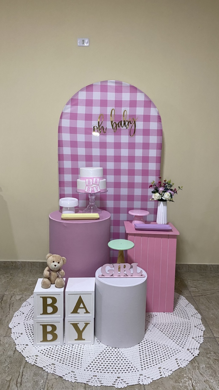 Xadrez Rosa- Candy - AC Festas Pegue e Monte