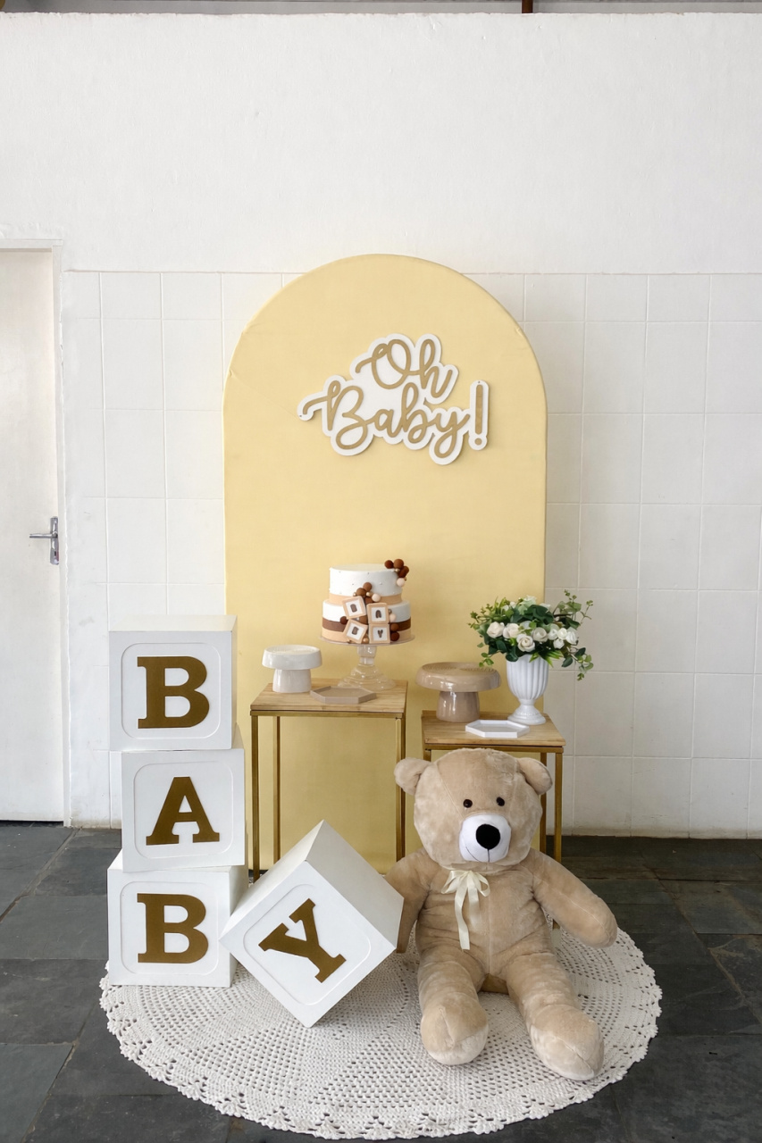 Chá de Bebê- Baby- Amarelo - AC Festas Pegue e Monte