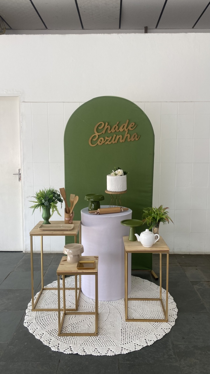 Chá de Cozinha- Verde Oliva - AC Festas Pegue e Monte