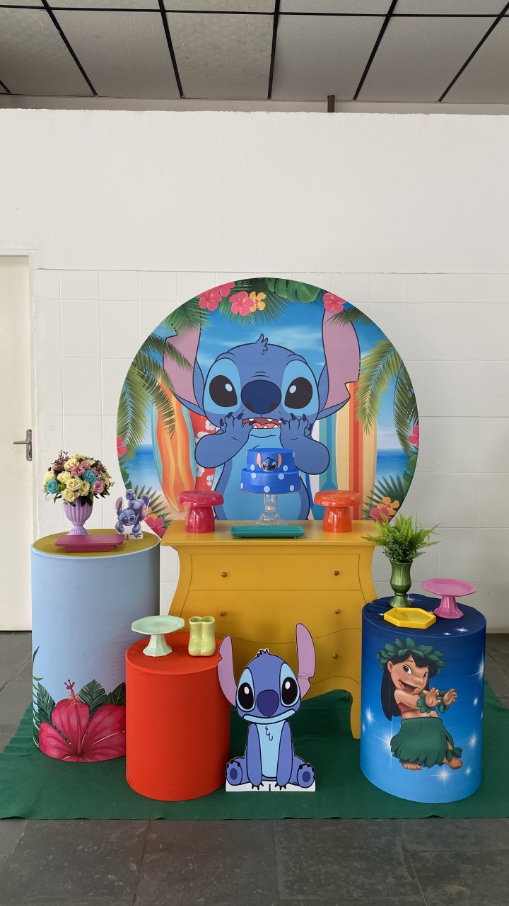 Stitch- Ouro - AC Festas Pegue e Monte