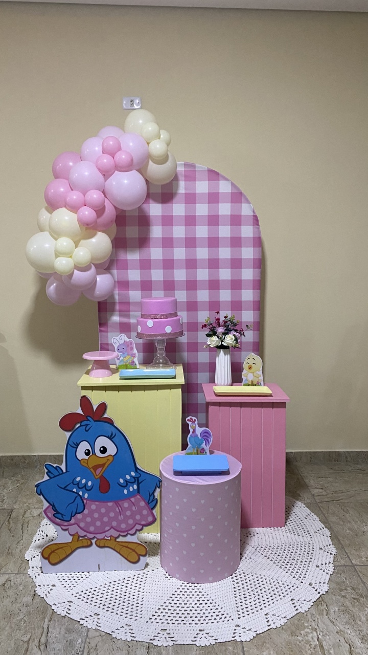 Galinha Pintadinha- Xadrez - AC Festas Pegue e Monte