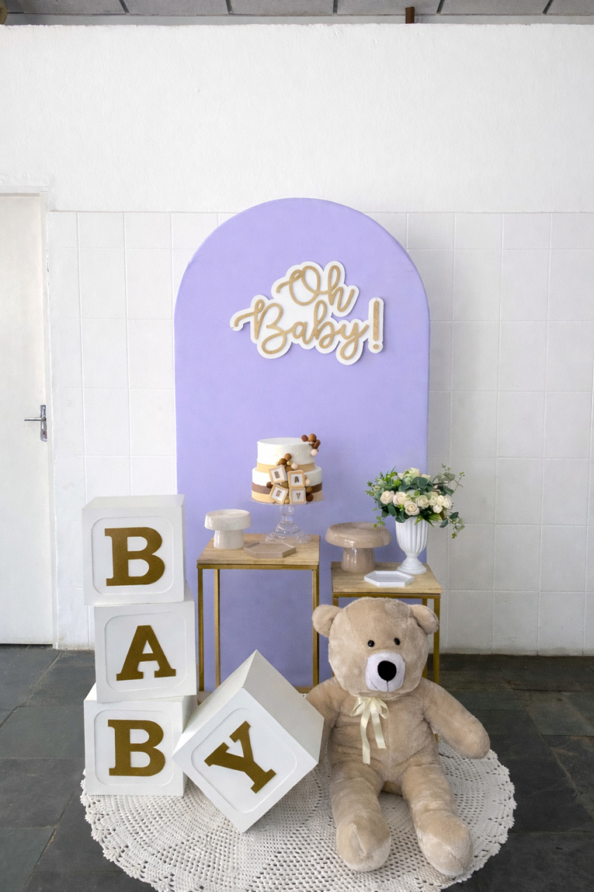 Chá de Bebê Baby- Lilás - AC Festas Pegue e Monte