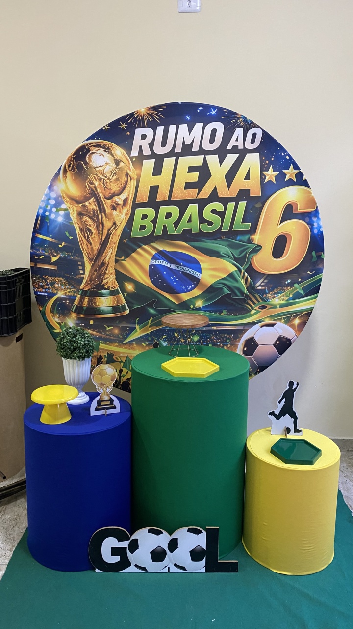 Futebol Brasil Hexa - AC Festas Pegue e Monte