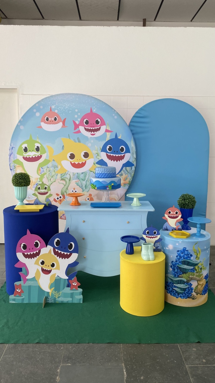 Baby Shark Menino- Diamante - AC Festas Pegue e Monte