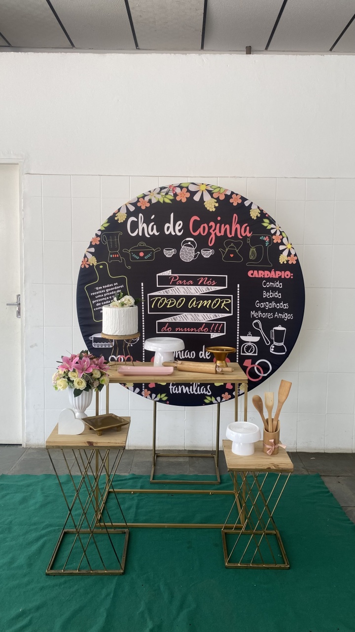 Chá de Cozinha- Mesas Redonda - AC Festas Pegue e Monte