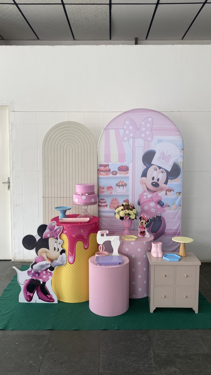 Minnie Confeiteira- 2 - AC Festas Pegue e Monte