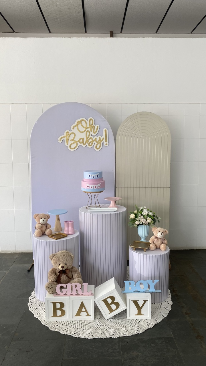 Chá Revelação Rosa A Zul- Baby - AC Festas Pegue e Monte