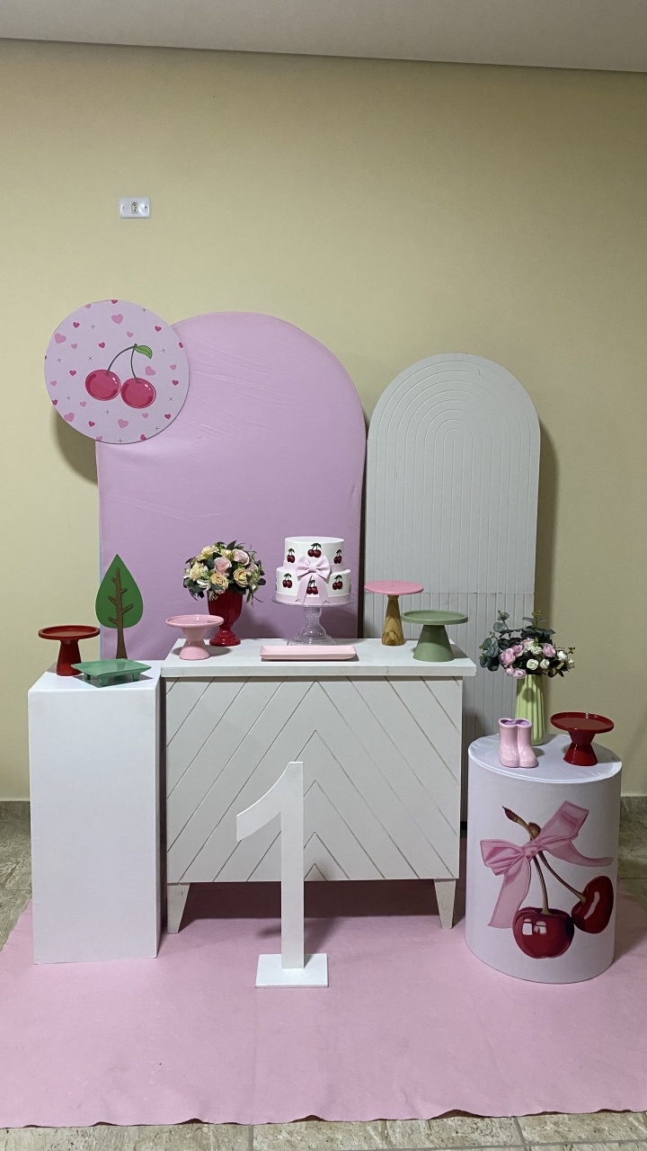 Cerejinha Com Mini Painel - AC Festas Pegue e Monte