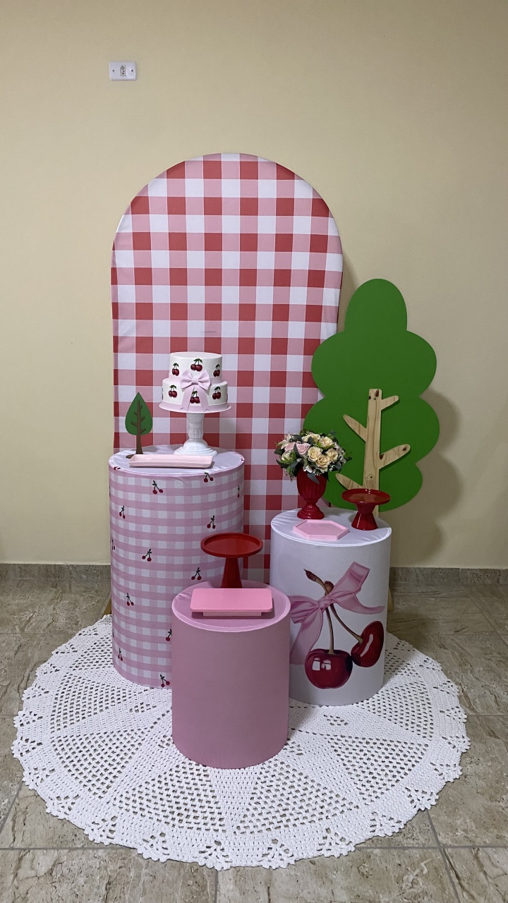 Cerejinha Xadrez Vermelha - AC Festas Pegue e Monte