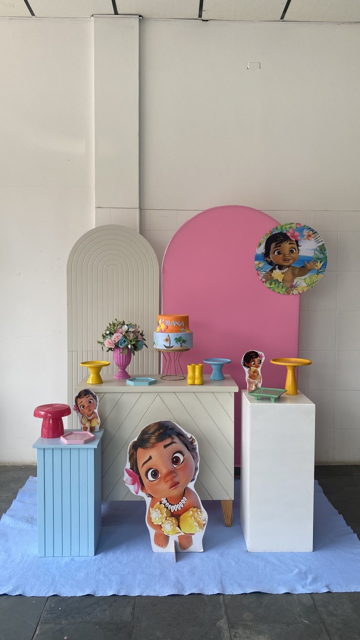 Moana Baby- Romano Com Mini Painel - AC Festas Pegue e Monte