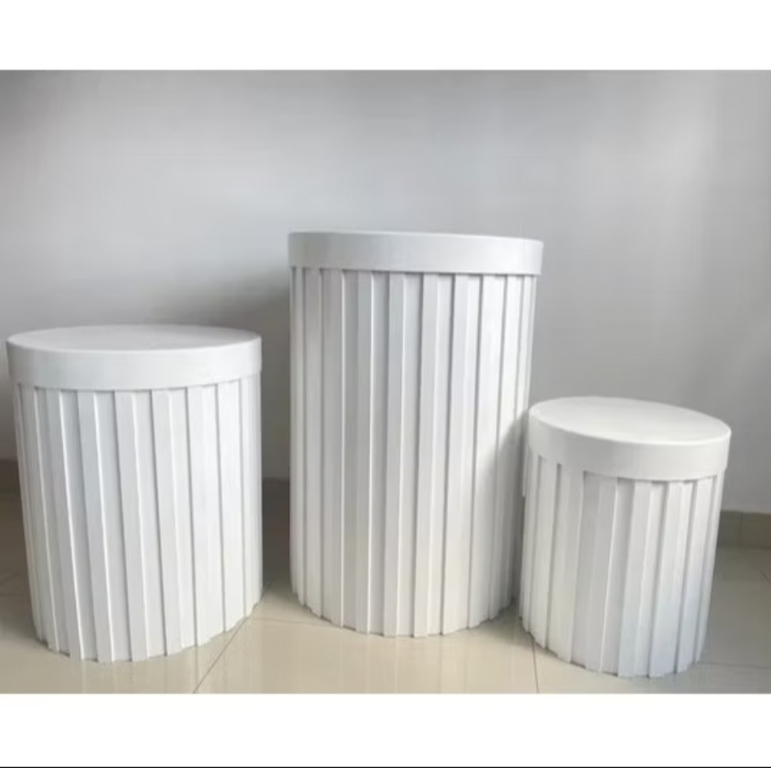 Trio Cilindros Ripados Branco - Daiane Aparecida de Araújo 