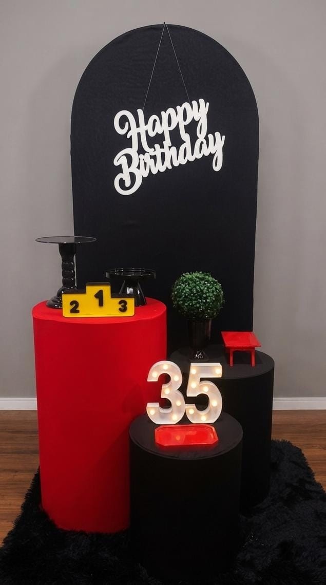 Kit Neltro Preto Com Vermelho - Happy fest locações 