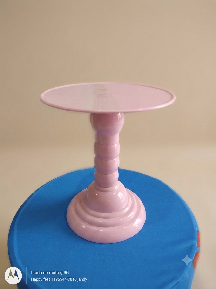Boleira Alta Plástico Acrílico 28 Cm Diâmetro - Happy fest locações 