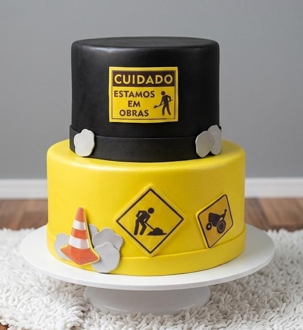 Bolo Cenografico Obras - Happy fest locações 