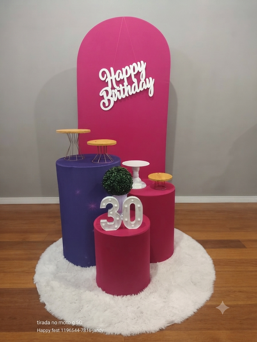 Kit Neltro Pink Com Roxo - Happy fest locações 