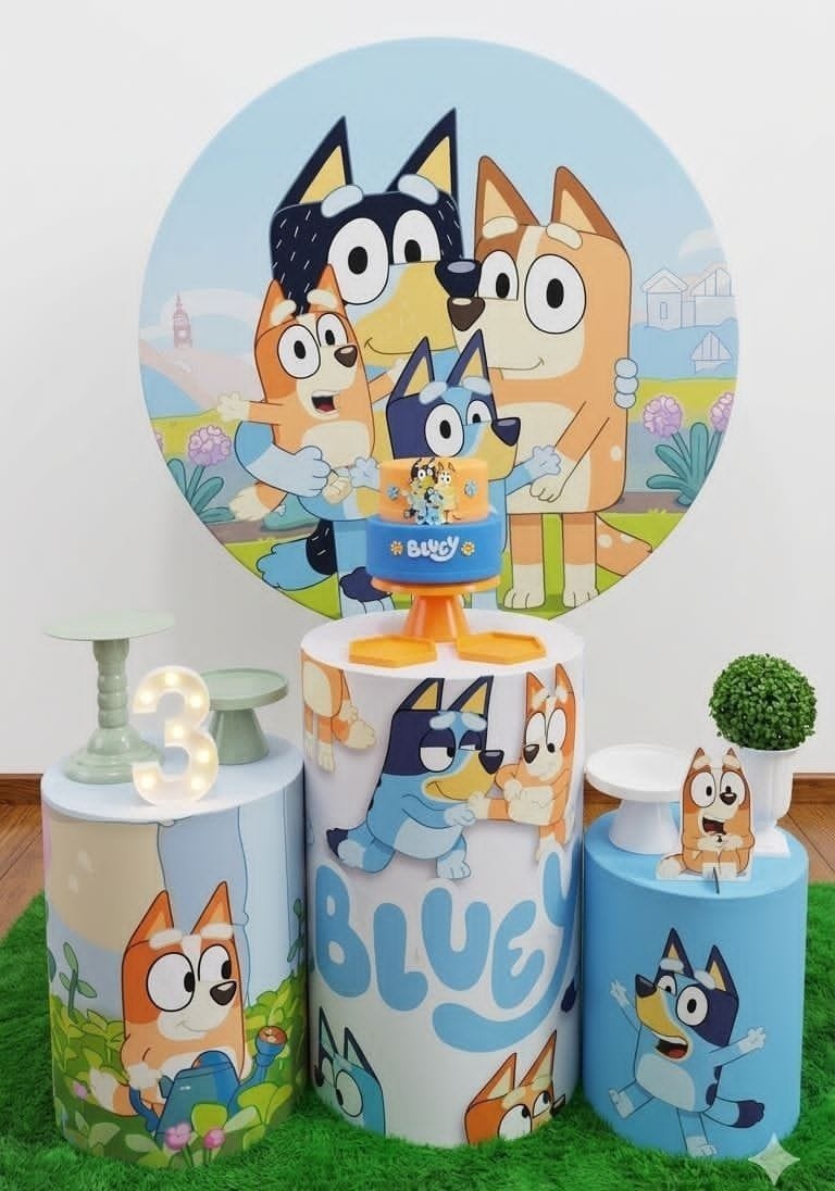 Bluey E Bingo Kit Prata 🥈 - Happy fest locações 