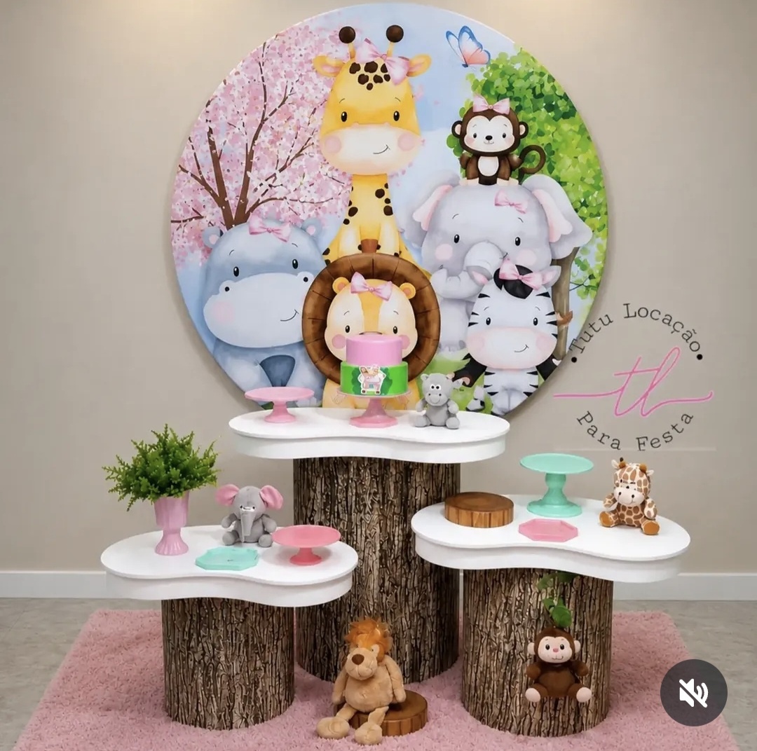 Safari Baby Menina Orgânico - Tutu Locação 