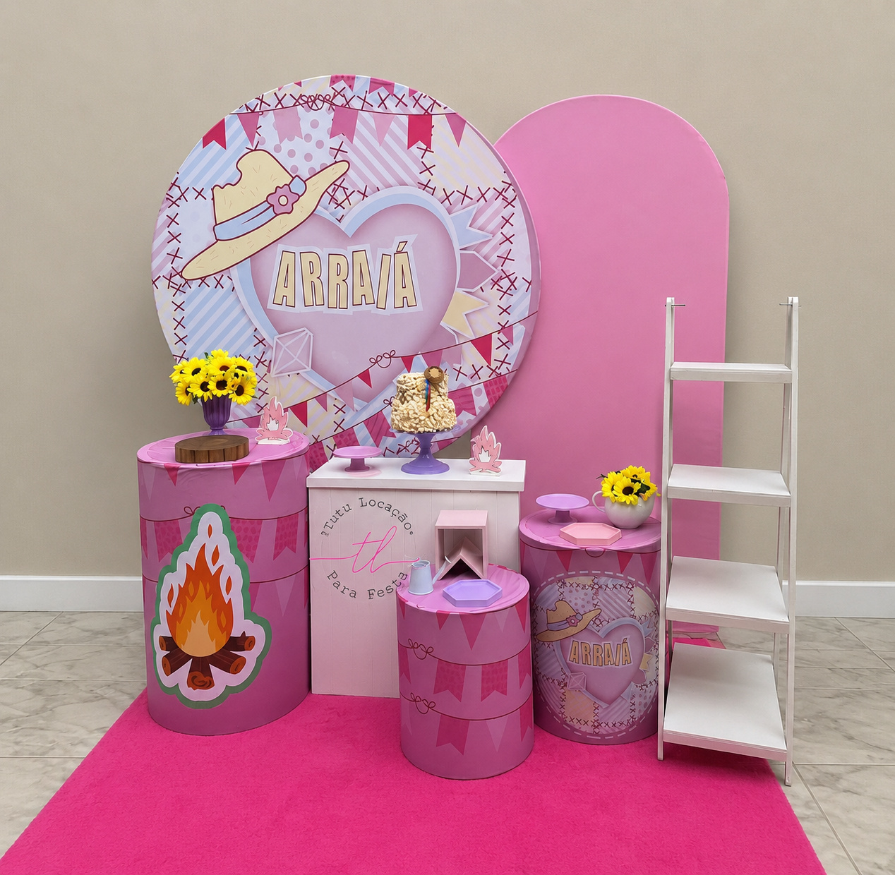 Arraia Lux Rosa - Tutu Locação 