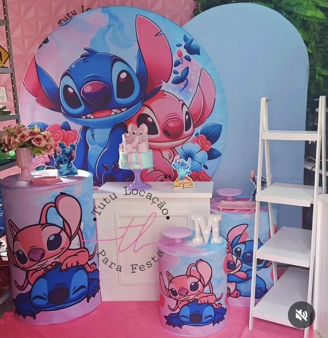 Stitch Lux Rosa - Tutu Locação 