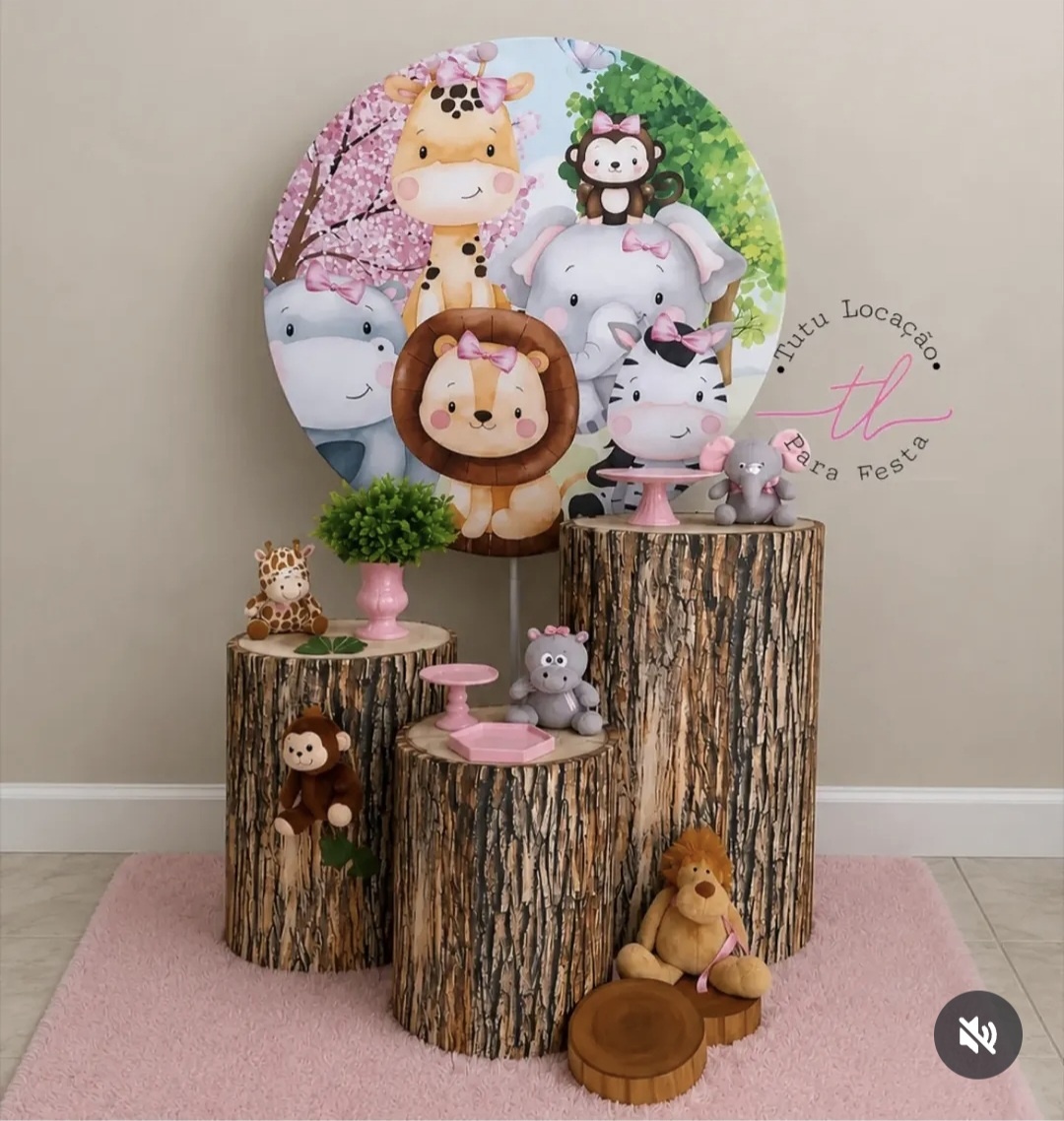 Safari Baby Menina Básica - Tutu Locação 