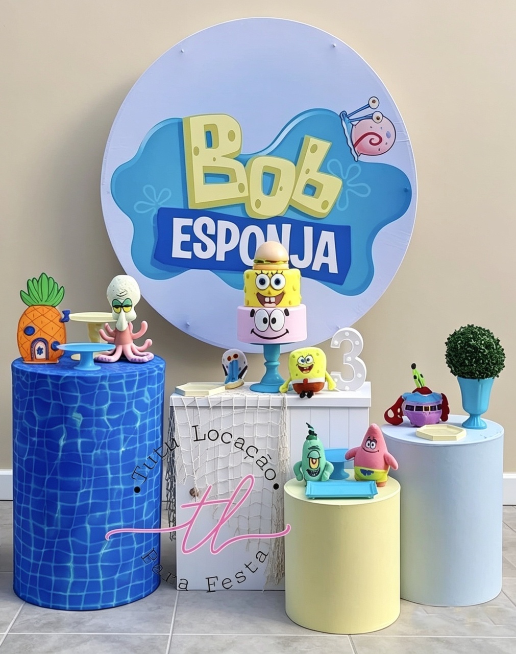 Kit Vai Ter Festa Bob Esponja - Tutu Locação 