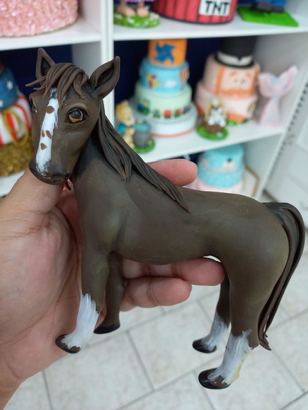 Cavalo Em Biscuit Personalizado - Cantinho dos sonhos 