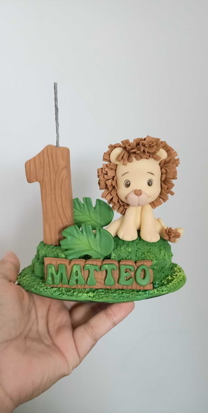 Bolo Em Biscuit Leaozinho Bolo Leao - Cantinho dos sonhos 