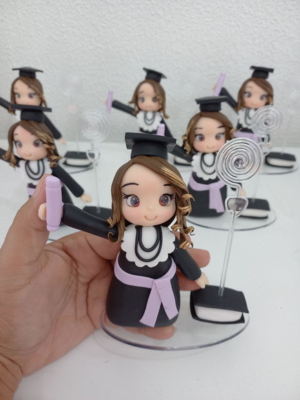 Formanda Em Biscuit Lembranca Personalizada - Cantinho dos sonhos 