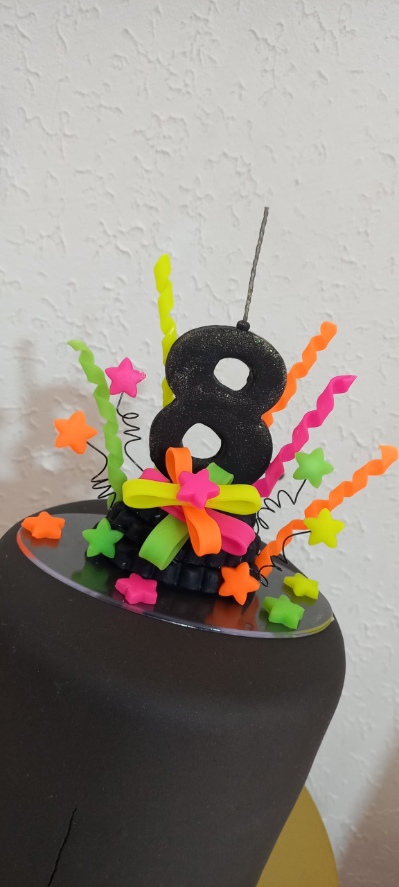 Vela Biscuit Neon - Cantinho dos sonhos 
