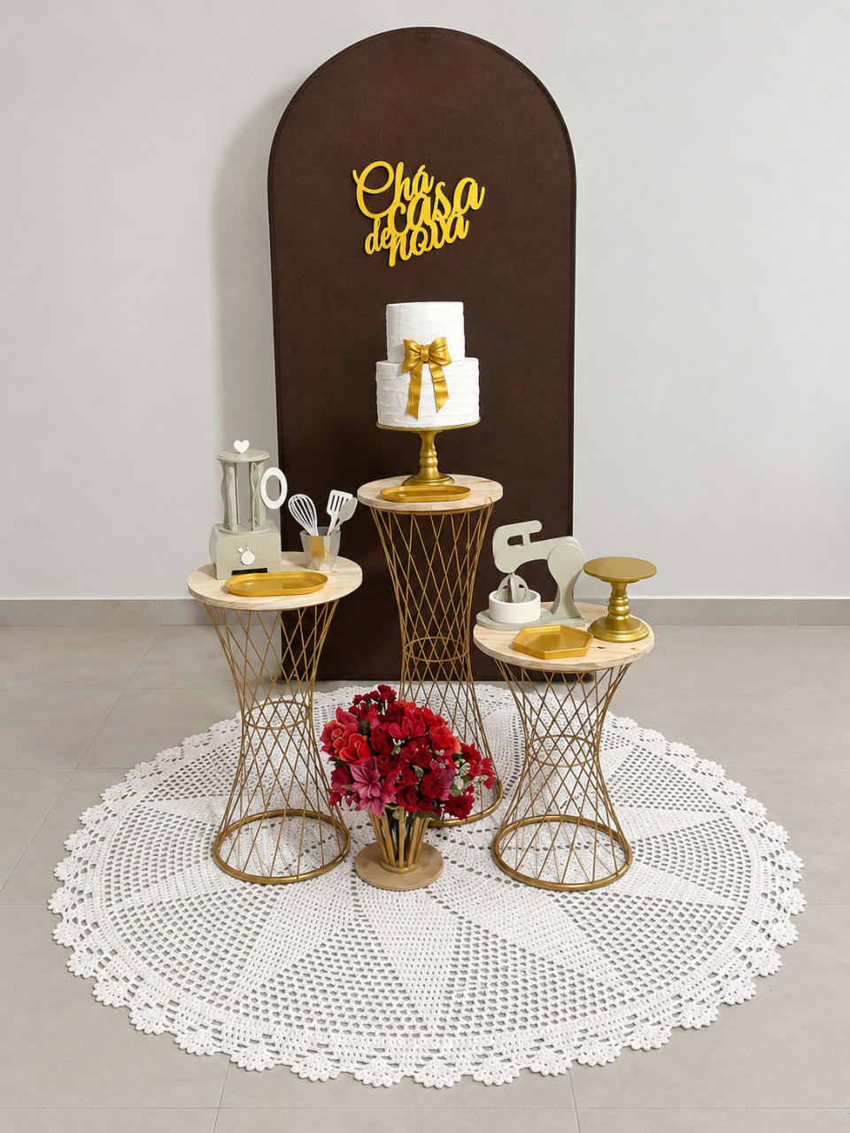 Kit Encanto Marrom Chá de Casa Nova - Cantinho dos sonhos 