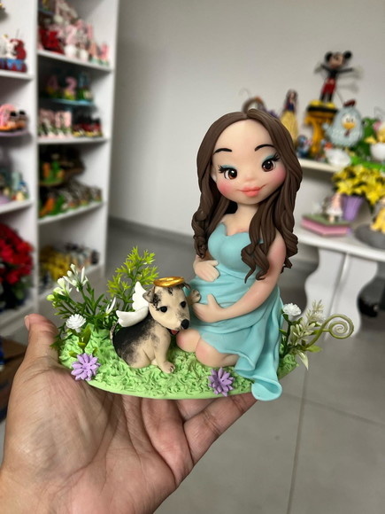 Boneca Gravida Em Biscuit Boneca Gestante - Cantinho dos sonhos 