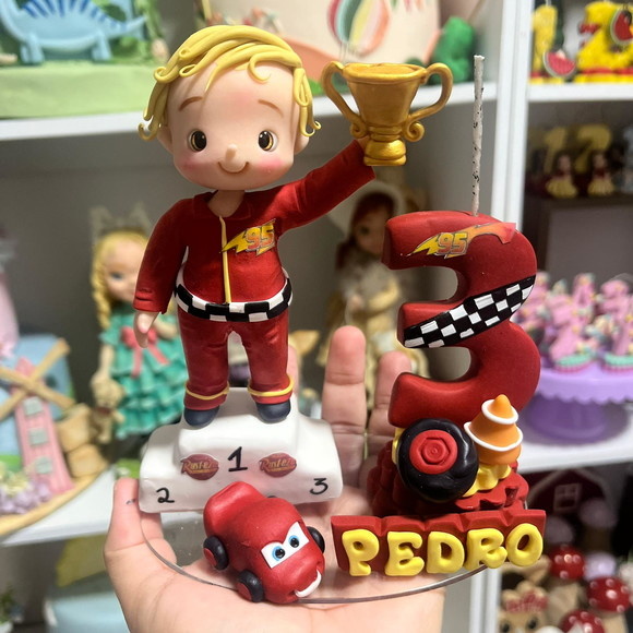 Topo de Bolo Em Biscuit Carros Lembrancinhas Em Biscuit (1) - Cantinho dos sonhos 