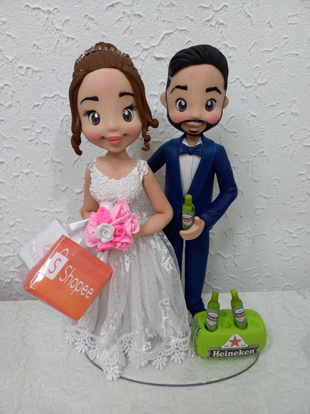 Noivinhos Personalizados Biscuit Compras - Cantinho dos sonhos 