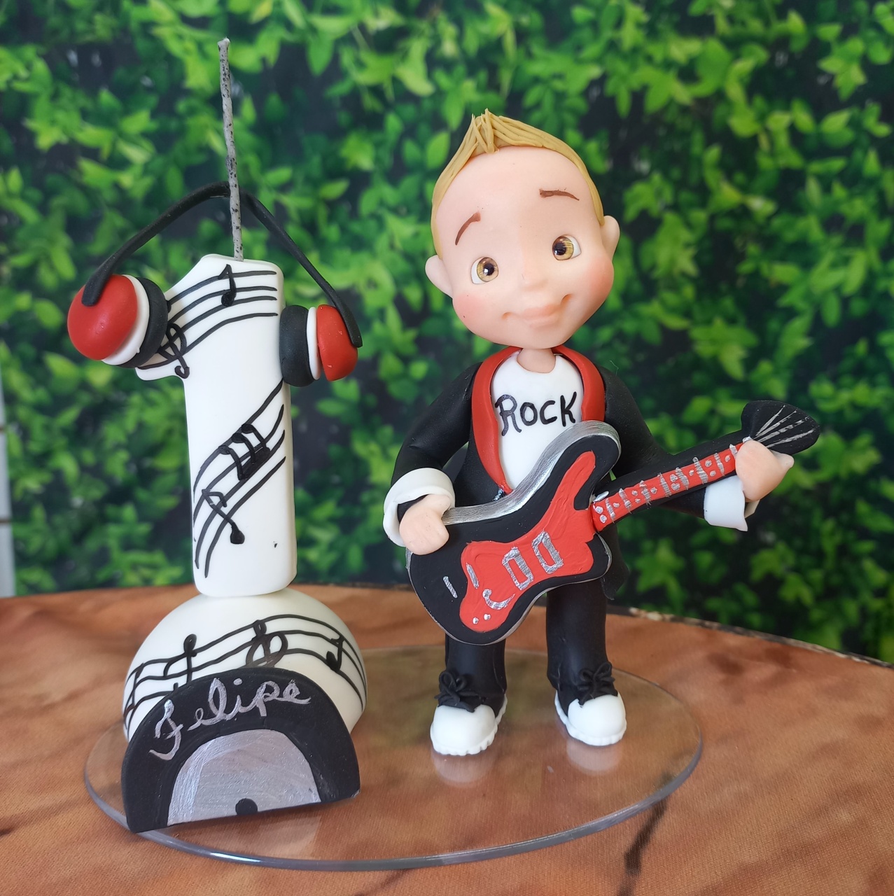 Topo de Bolo Rock - Cantinho dos sonhos 