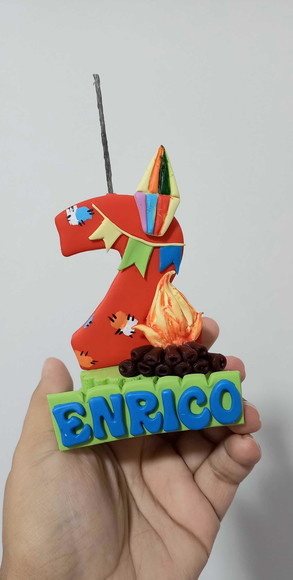 Topo de Bolo Caipira Junina Biscuit Topo Julhino - Cantinho dos sonhos 