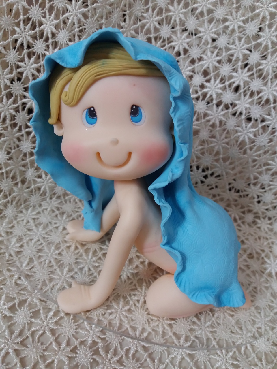 Bebê Em Biscuit Cobertinha - Cantinho dos sonhos 