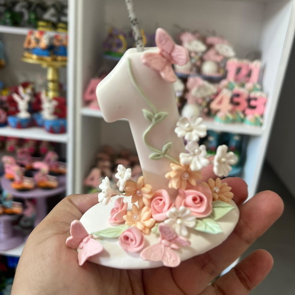 Vela Jardim Encantado Em Biscuit Biscuit - Cantinho dos sonhos 