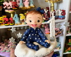 Topo Bolo Em Biscuit Bebe - Cantinho dos sonhos 