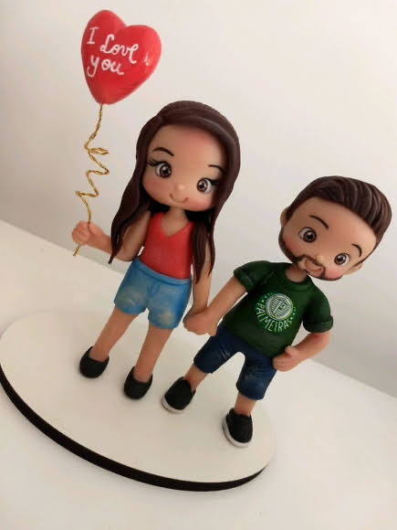 Casal Personalizado Em Biscuit - Cantinho dos sonhos 