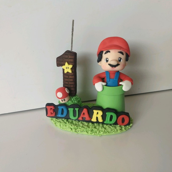 Topo de Bolo Mario - Cantinho dos sonhos 