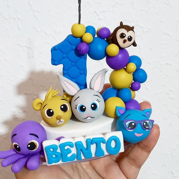 Topo de Bolo Em Biscuit Bolo Fofo Bolo Fofo Biscuit - Cantinho dos sonhos 